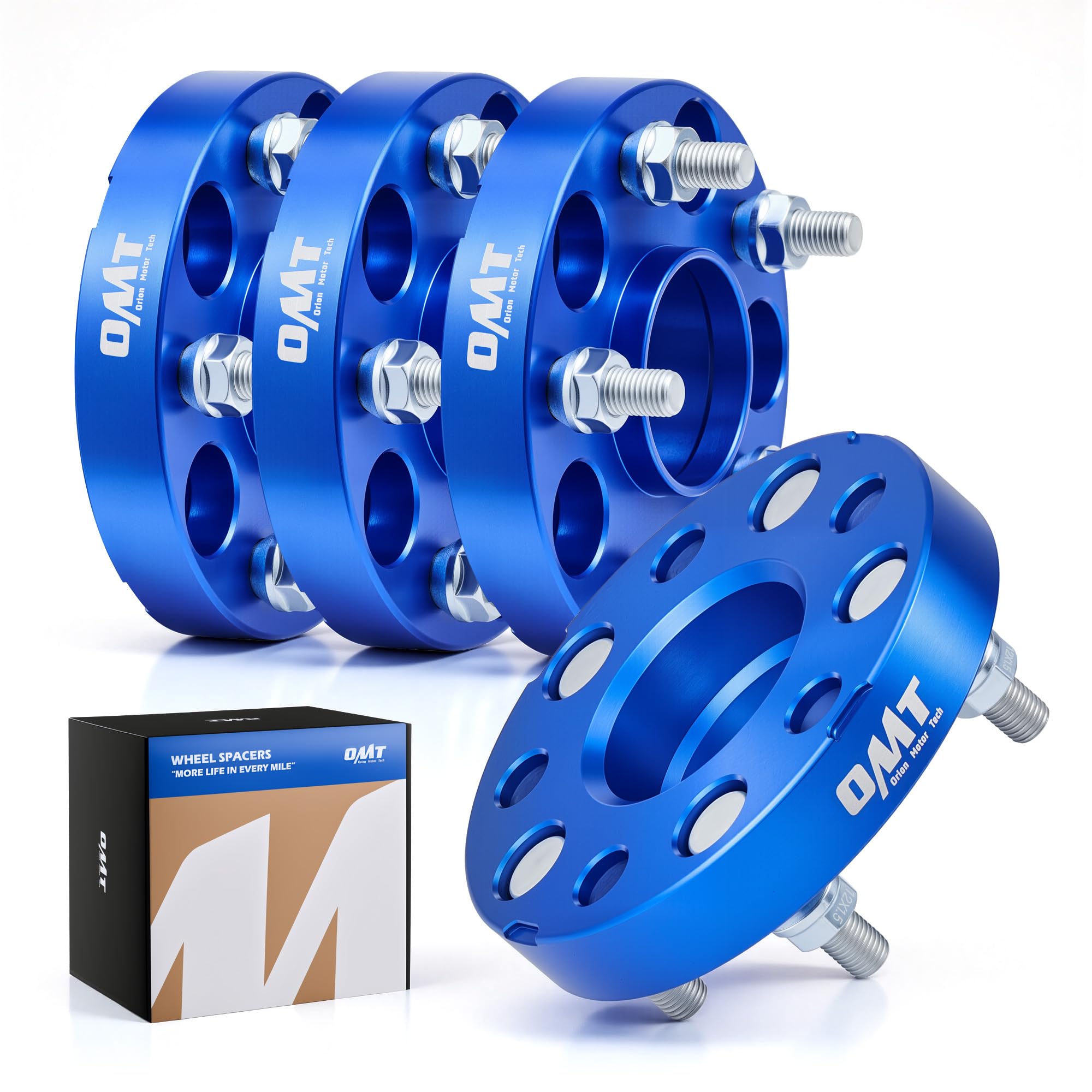 Orion Motor Tech front packaging showing full spacer set and bolts for easy identification and fit