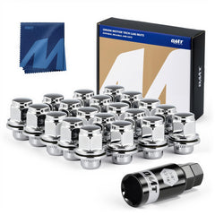 Orion Motor Tech front view of full 20-piece lug nut kit showing packaging and contents