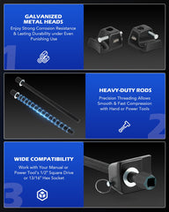 Orion Motor Tech head and end piece view demonstrating durable zinc coating