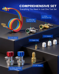 Orion Motor Tech color-coded red blue yellow 5ft hoses for safe quick connections
