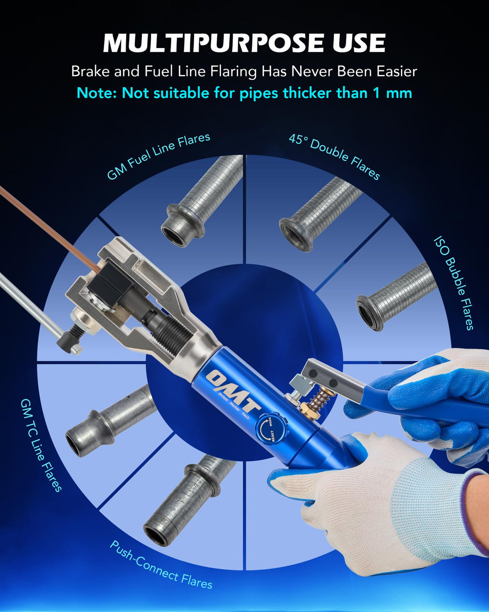 Orion Motor Tech hydraulic yoke closeup showing durable 42CrMo steel construction