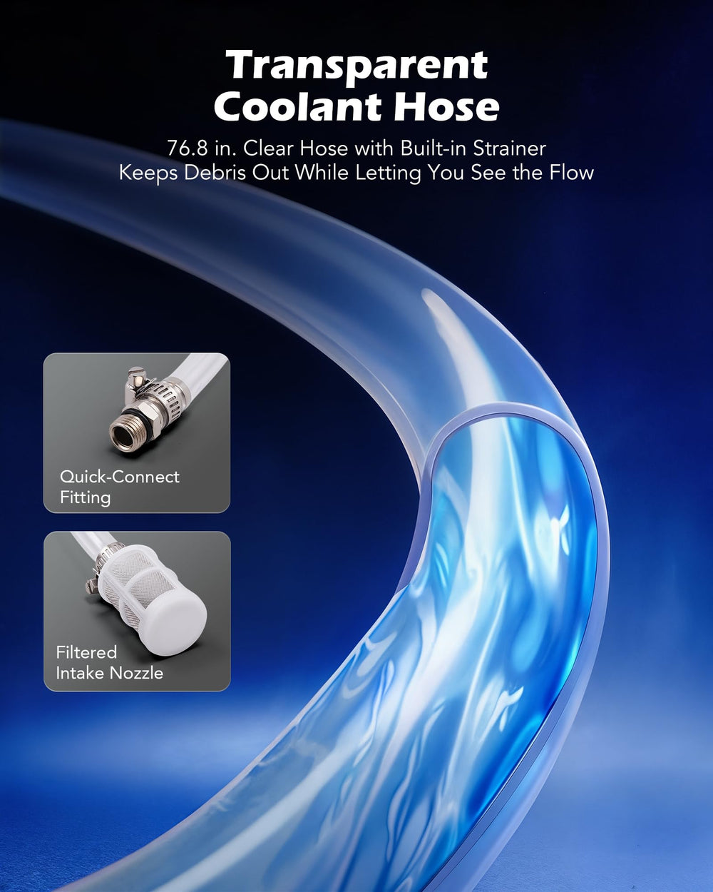 Orion Motor Tech in use on radiator demonstrating clean spill-free coolant refill benefit