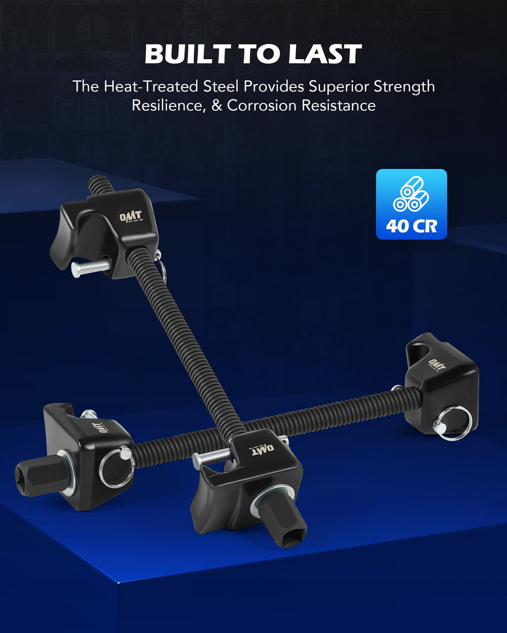 Orion Motor Tech in use on strut illustrating controlled spring compression