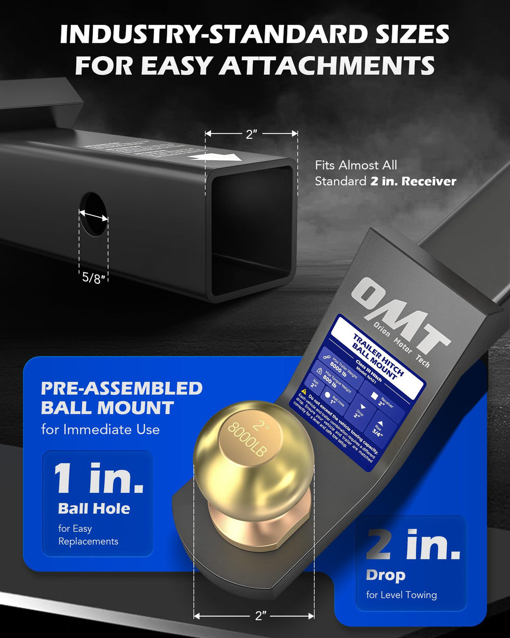 Orion Motor Tech installed in vehicle receiver for quick tool-free hookup benefit