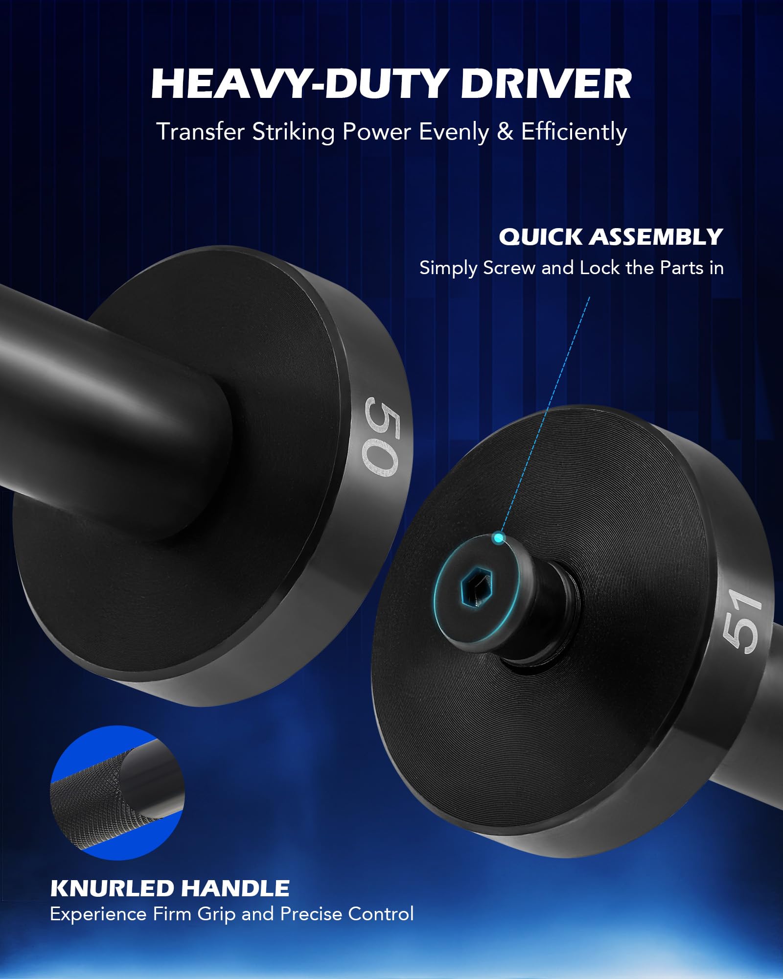 Orion Motor Tech long handle shaft detail highlighting leverage for smooth press operations