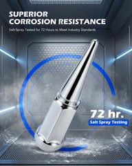 Orion Motor Tech supplied socket key beside lug nuts, demonstrating included tool for safer installation