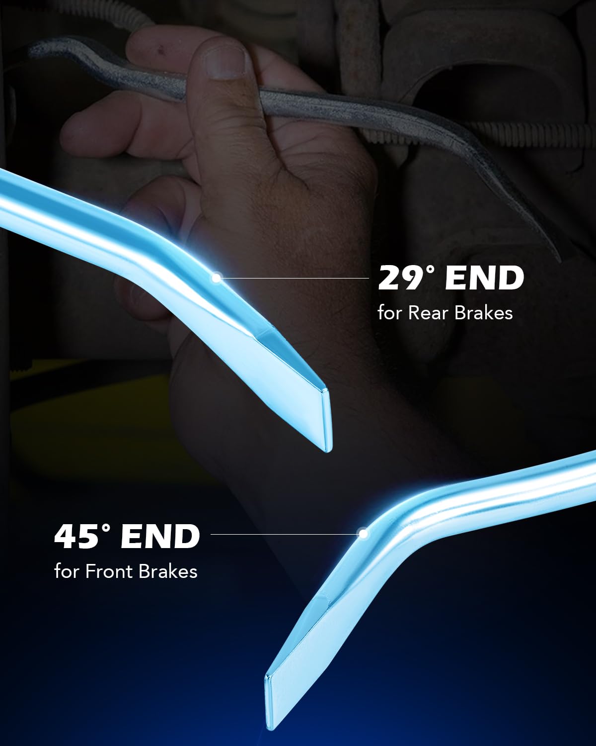 Orion Motor Tech tools beside ruler showing compact scale for easy storage and portability