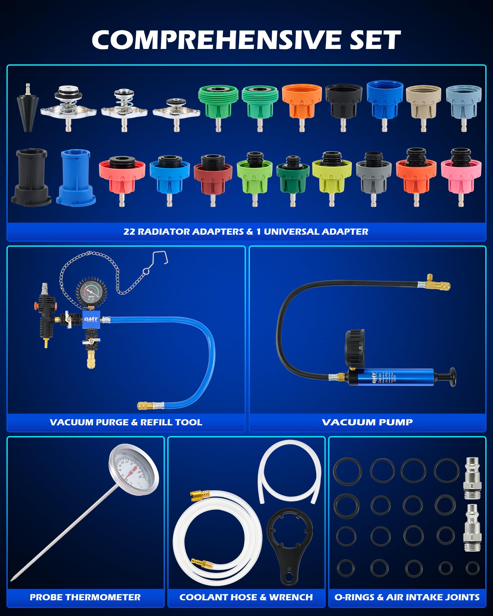 Orion Motor Tech pressure pump and gauge detail, accurate leak detection benefit