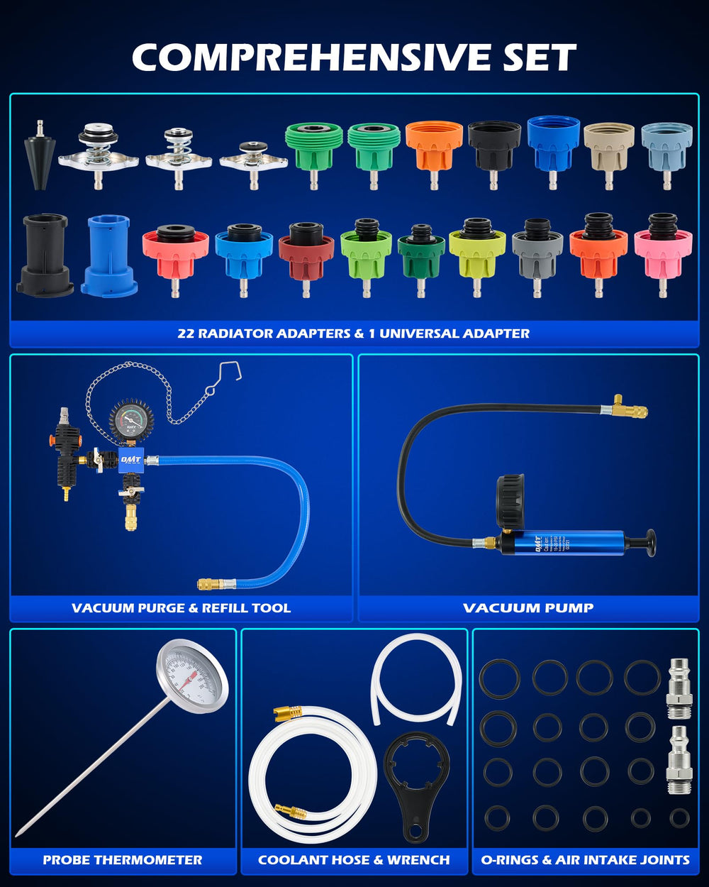 Orion Motor Tech pressure pump and gauge detail, accurate leak detection benefit