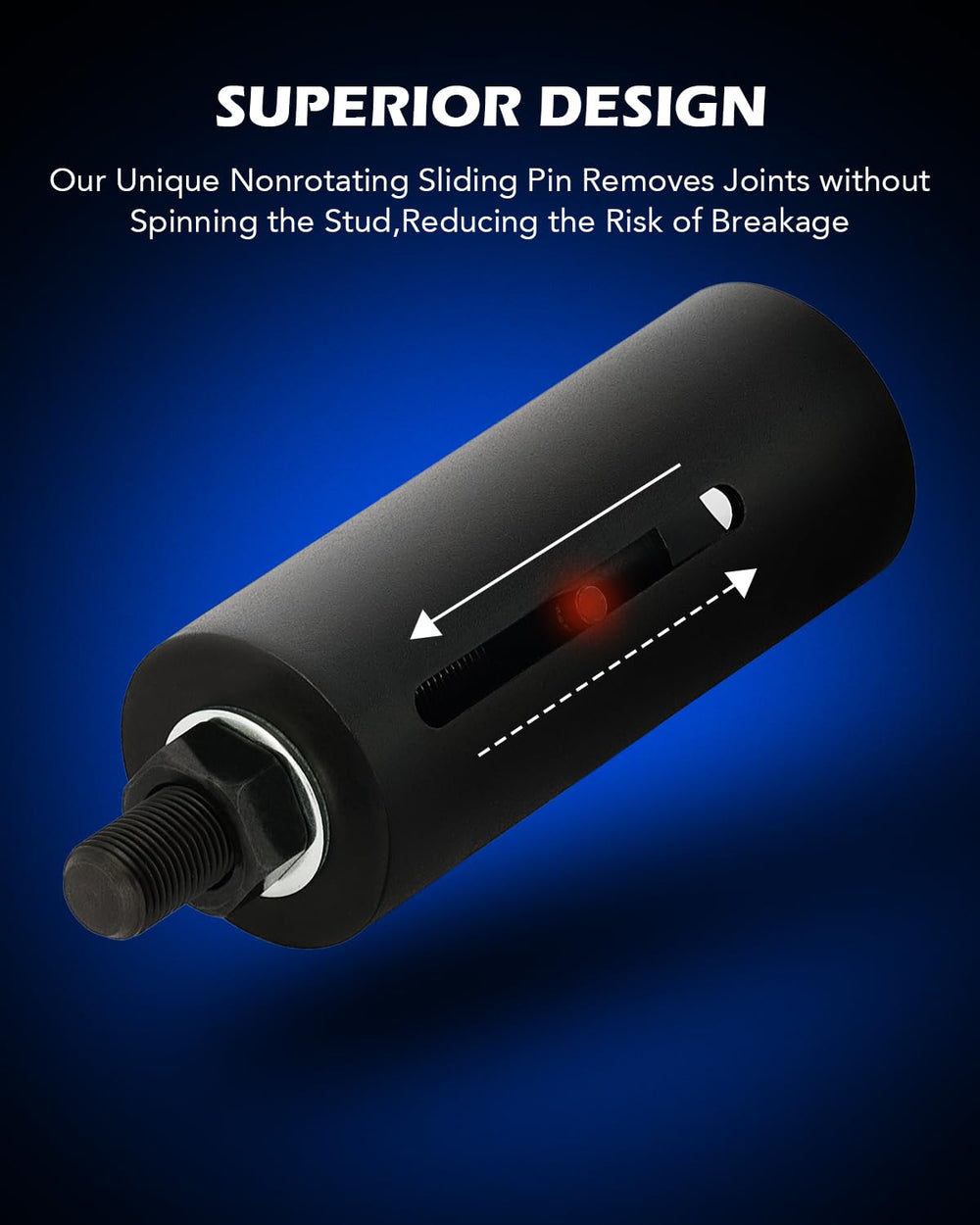 Orion Motor Tech pry adapter attached to 7/8 inch pry bar enabling one-person use