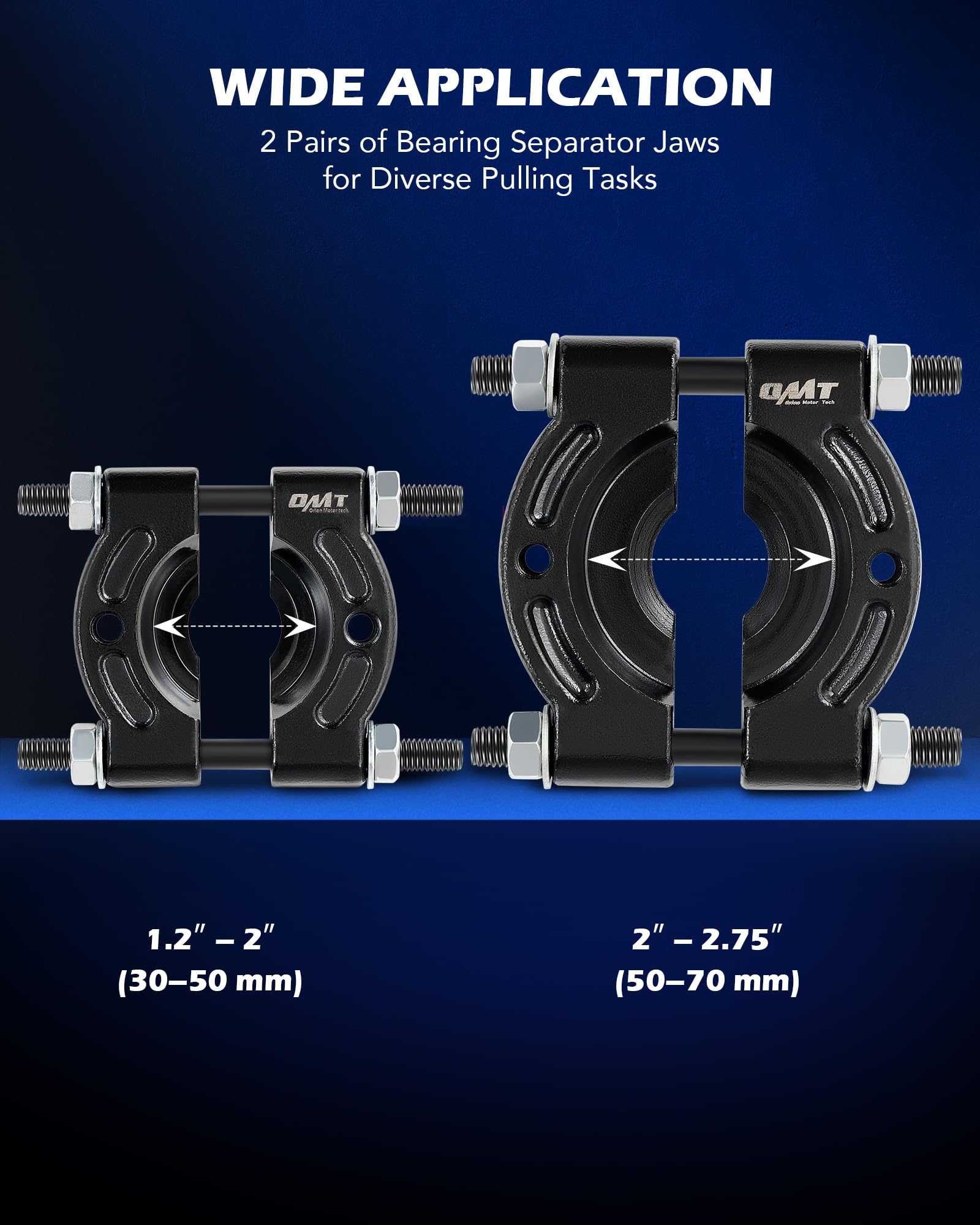 Orion Motor Tech puller assembled on a wheel hub illustrating controlled bearing removal