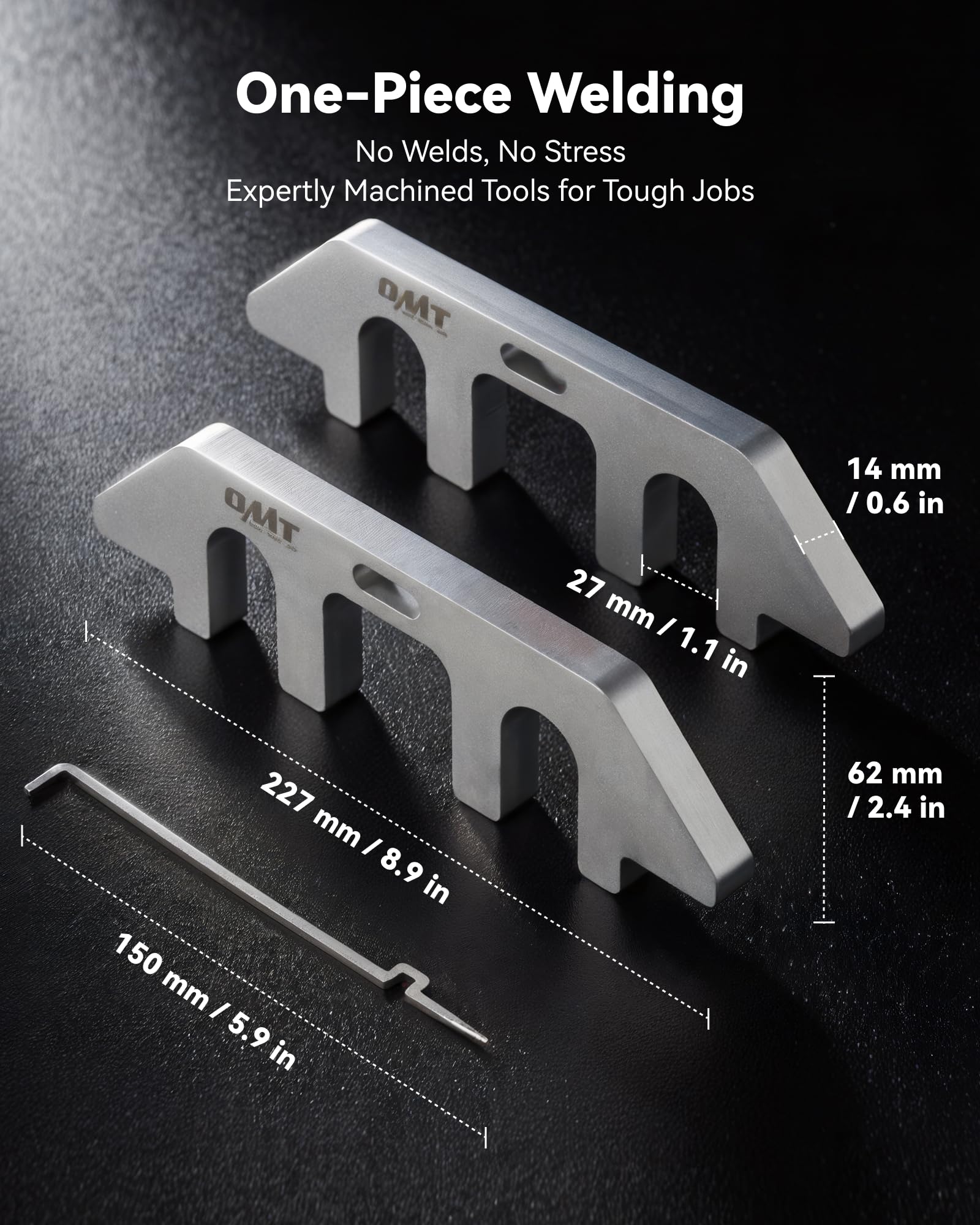 Orion Motor Tech tool next to ruler showing compact scale for workshop convenience