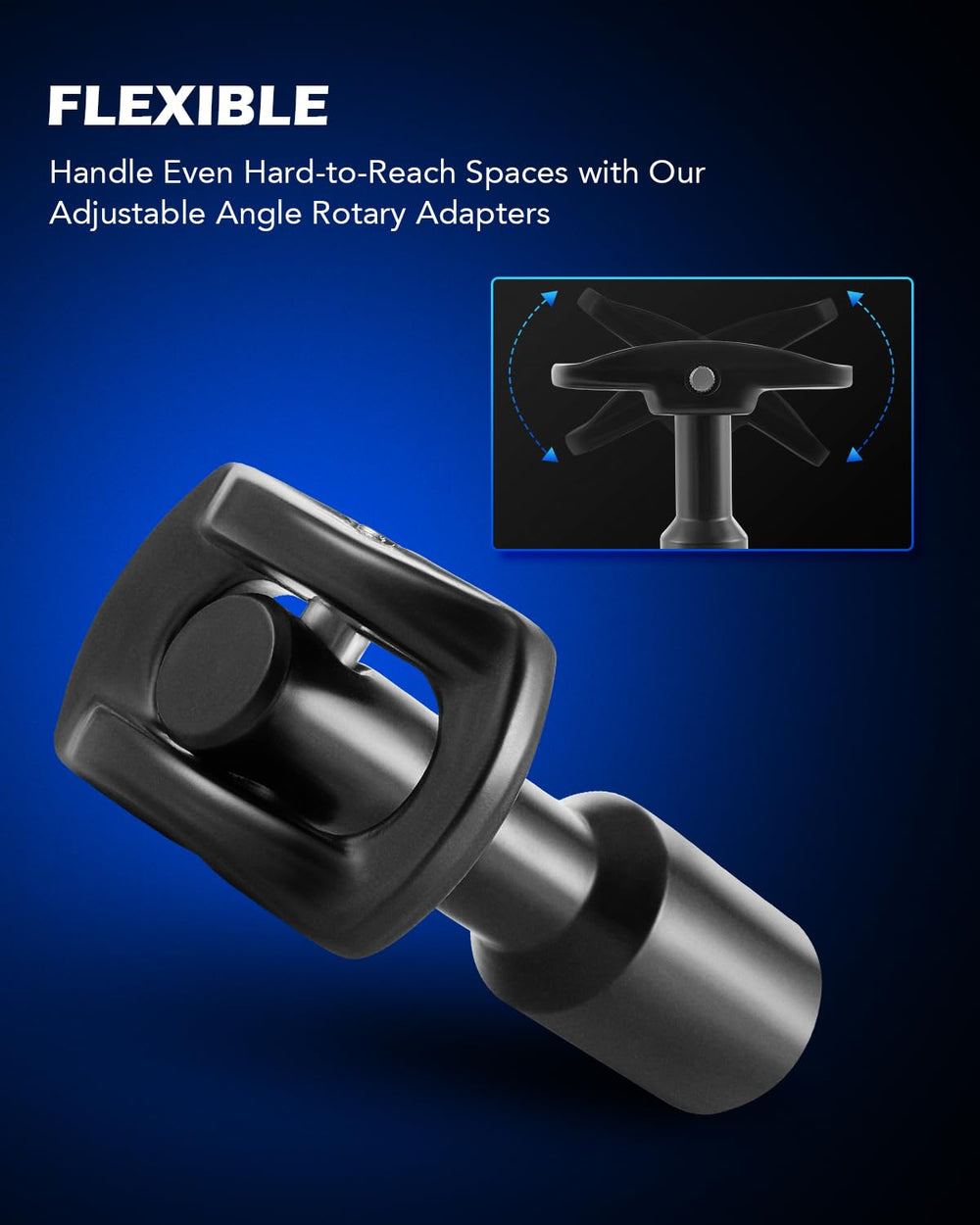 Orion Motor Tech kit beside a ruler showing actual scale of hammer and adapters, helps users visualize dimensions