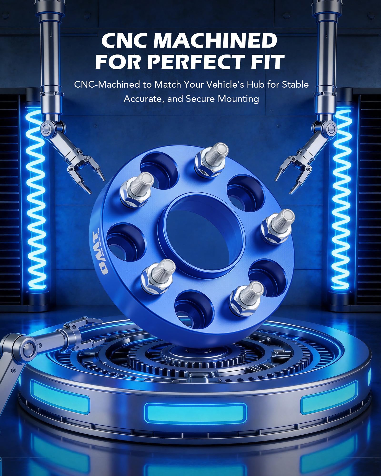Orion Motor Tech side profile of wheel and spacer demonstrating flush wheel fitment and stance