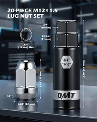 Orion Motor Tech close-up of one chrome-plated cone-seat lug nut showing shape and finish