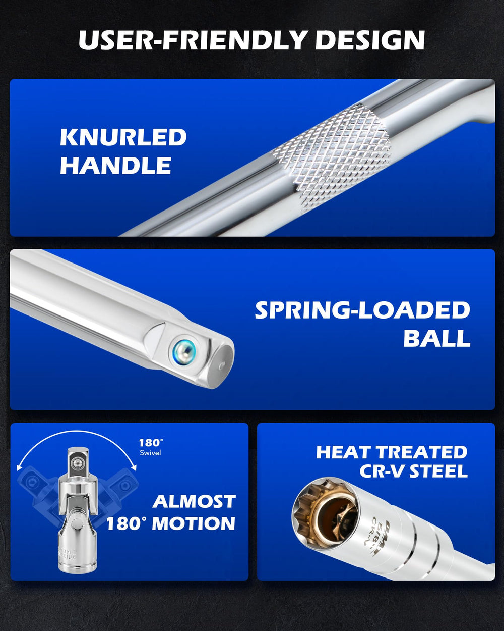 Orion Motor Tech size markings and label close-up aiding quick socket selection