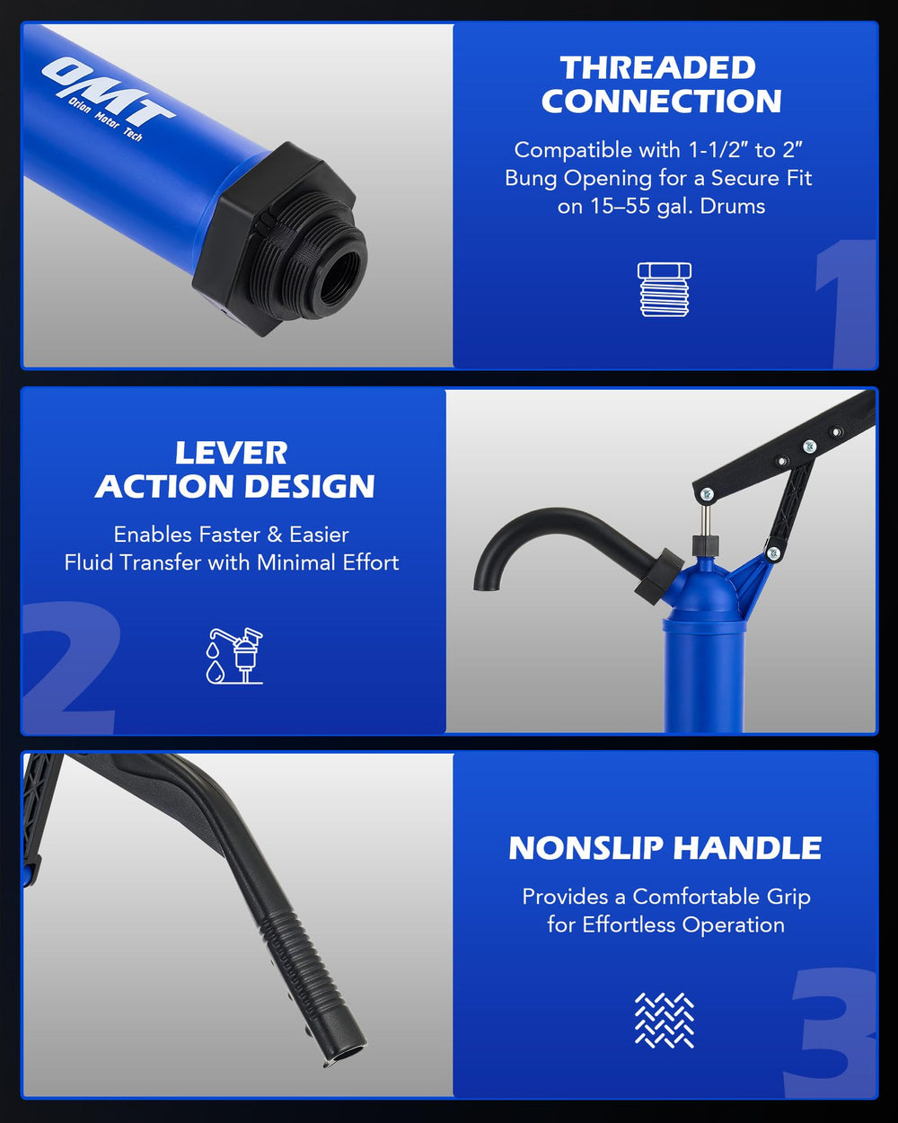 Orion Motor Tech pump beside ruler showing length range for accurate fit
