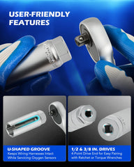 Orion Motor Tech socket in use on an engine sensor for easy removal