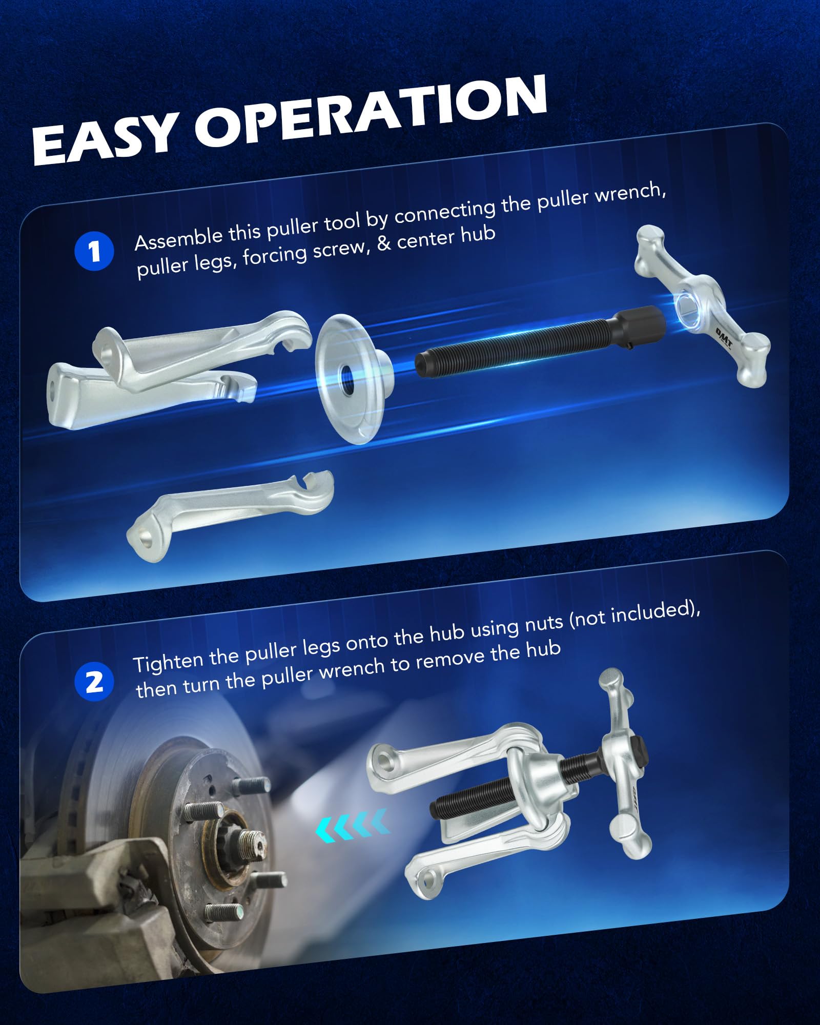 Orion Motor Tech striking wrench in hand demonstrating impact-ready torque advantage