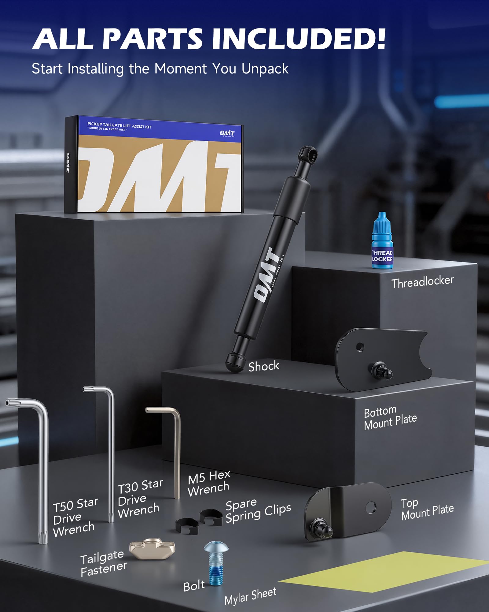 Orion Motor Tech assist featured while loading truck showing convenience and reduced tailgate slamming benefit