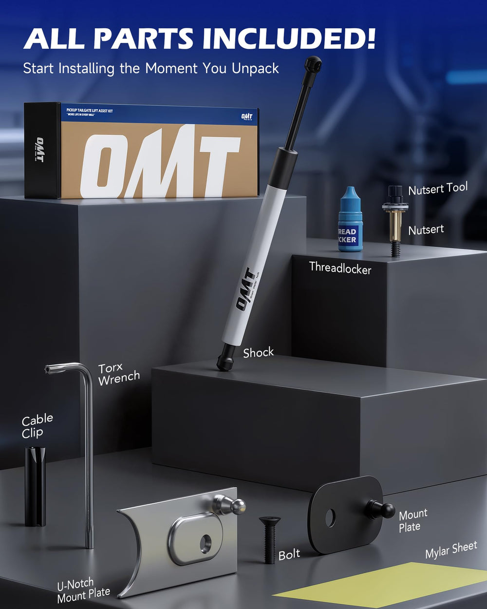 Orion Motor Tech kit beside tools showing compact parts and easy installation