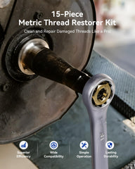 Orion Motor Tech close-up of hexagonal taps highlighting durable coated steel