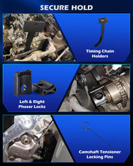 Orion Motor Tech tensioner locking pins with scale to show proper fit and reliable immobilization