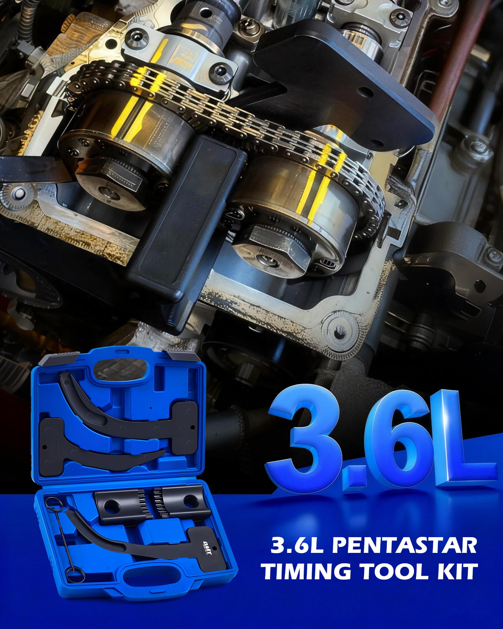 Orion Motor Tech timing chain holders detail showing durable design and chain stabilization benefit