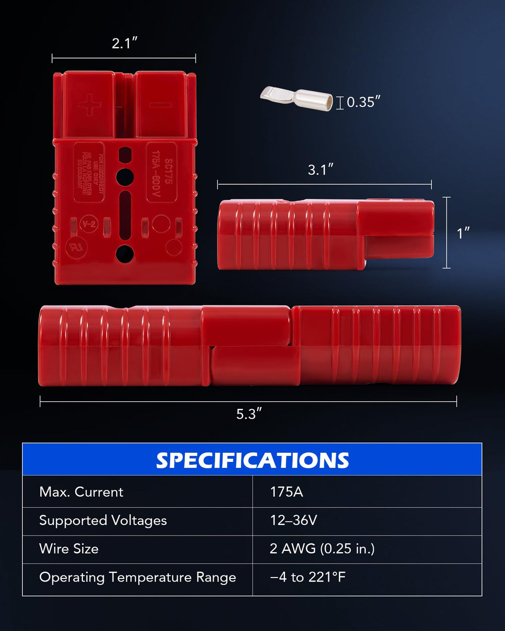 Orion Motor Tech connectors installed on a car battery for quick power