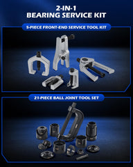 Orion Motor Tech press and adapters close-up showing durable fittings for easy service