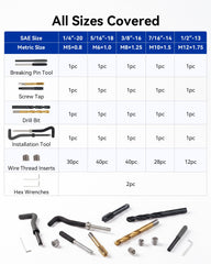 Orion Motor Tech tap and installation mandrel close-up, efficient thread cutting and seating