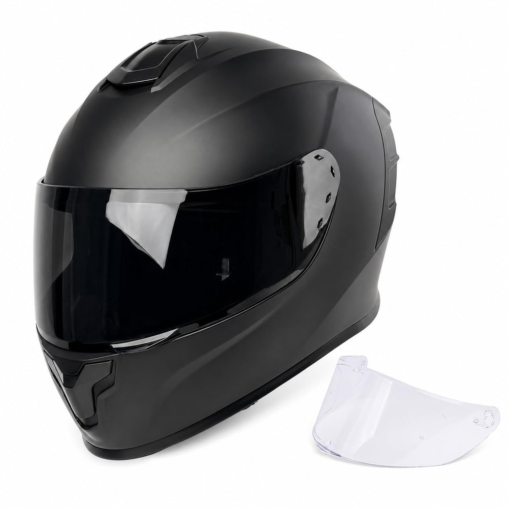 Orthrus front view full-face helmet showing protective coverage and style