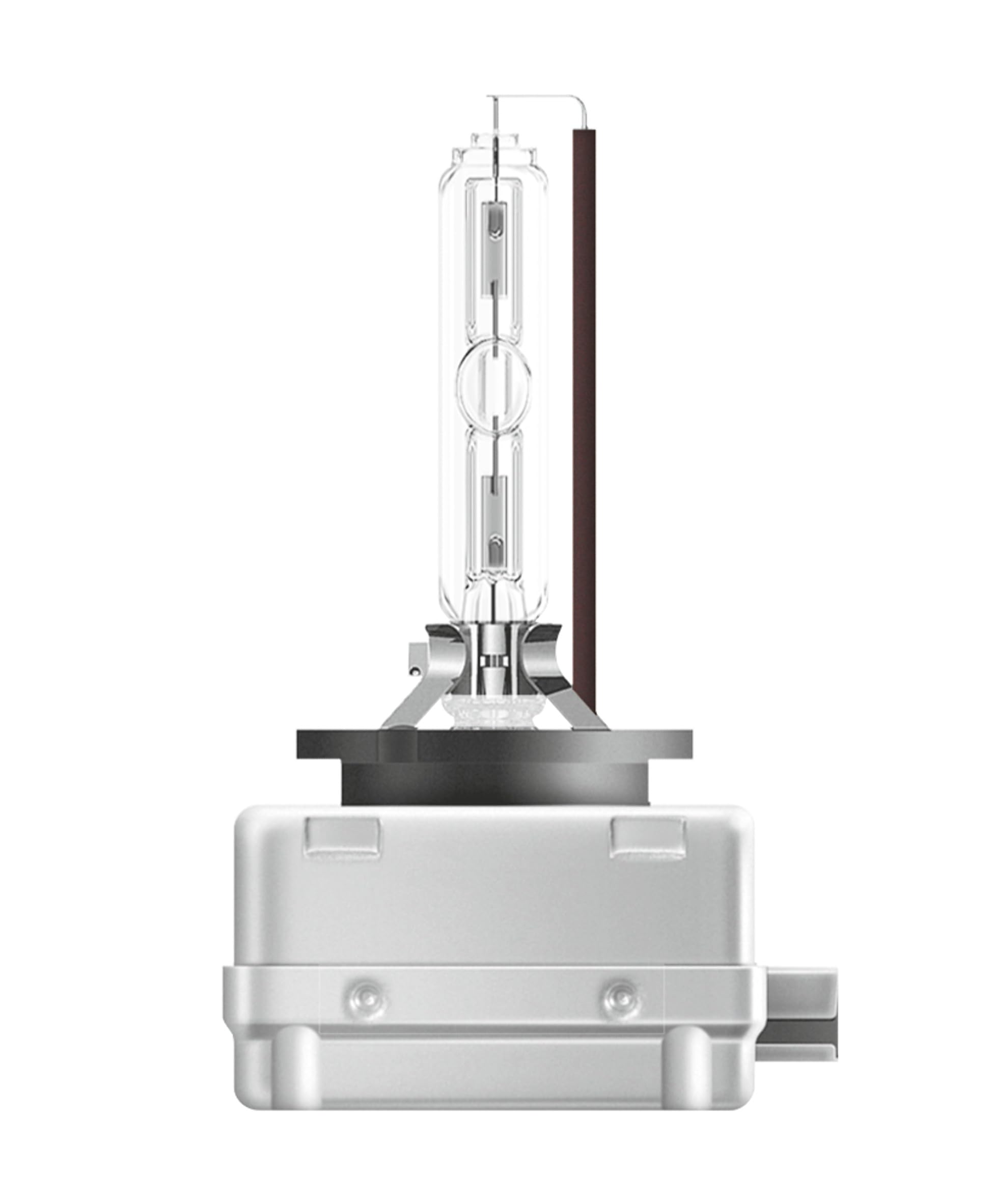 OSRAM D1S bulb close-up showing glass arc tube and robust base for fitment