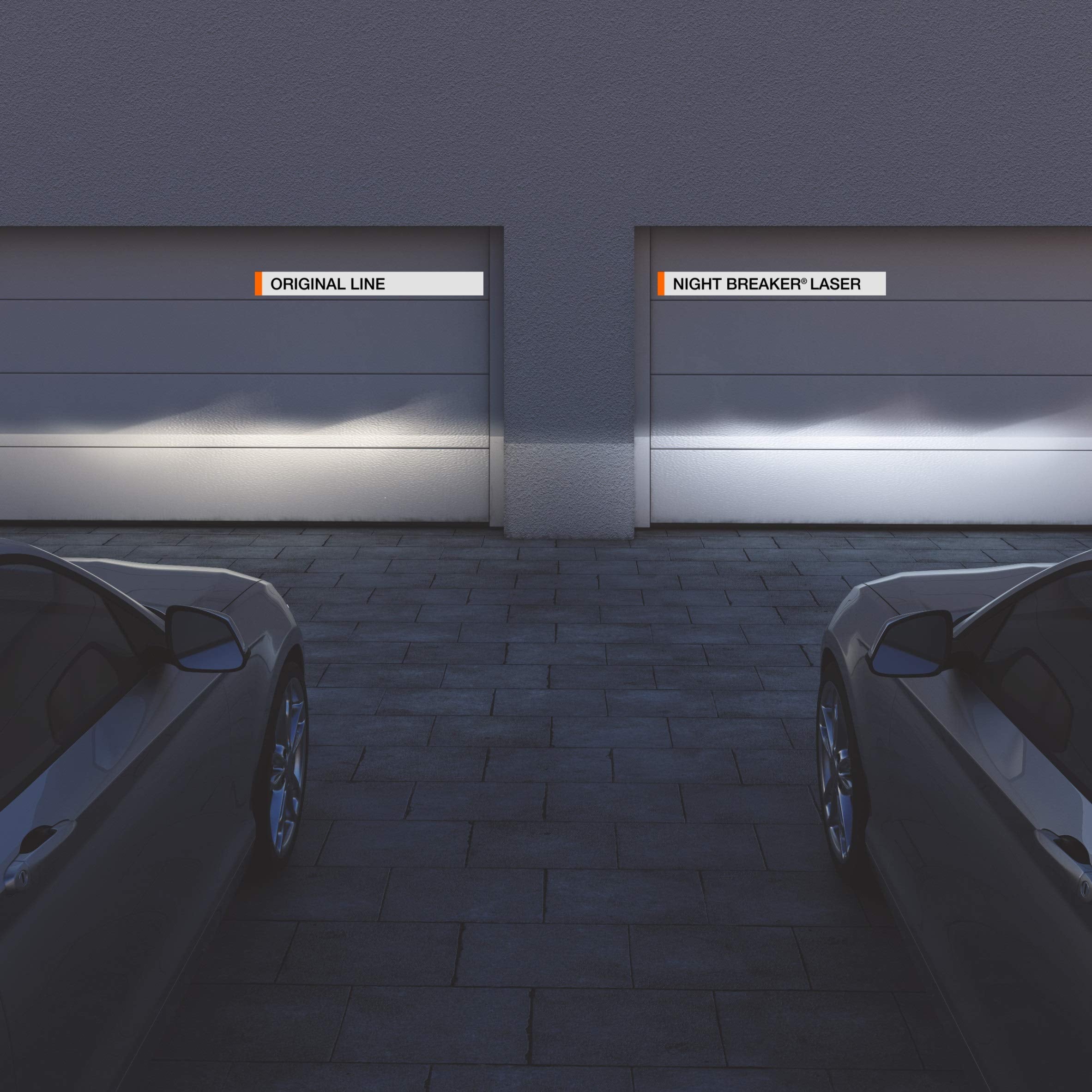 OSRAM sustainable packaging label highlighting renewable, plastic-free box