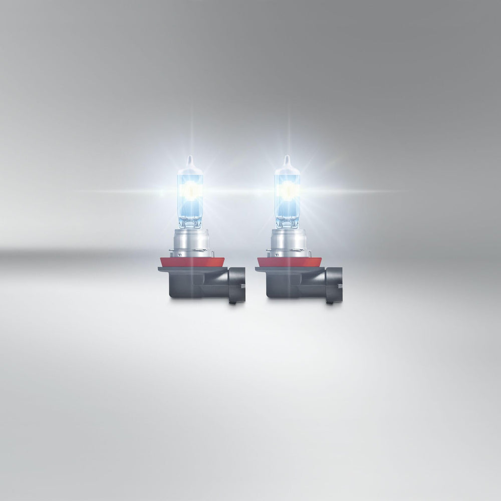 OSRAM NIGHT BREAKER LASER installed in car headlight demonstrating improved road illumination