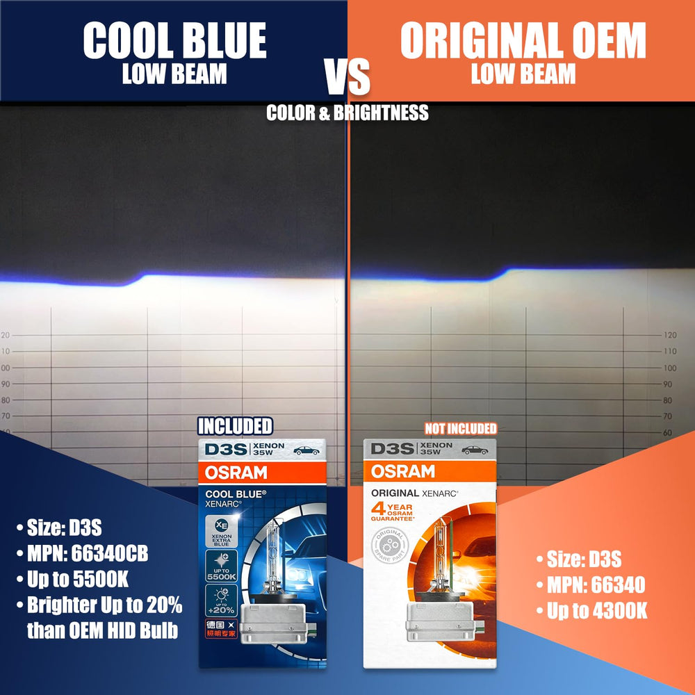 OSRAM xenon lights during night drive for modern, attention-getting look