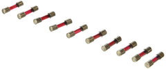 OTC pack front view showing ten bright red slim bulbs and clear labeling for easy replacement