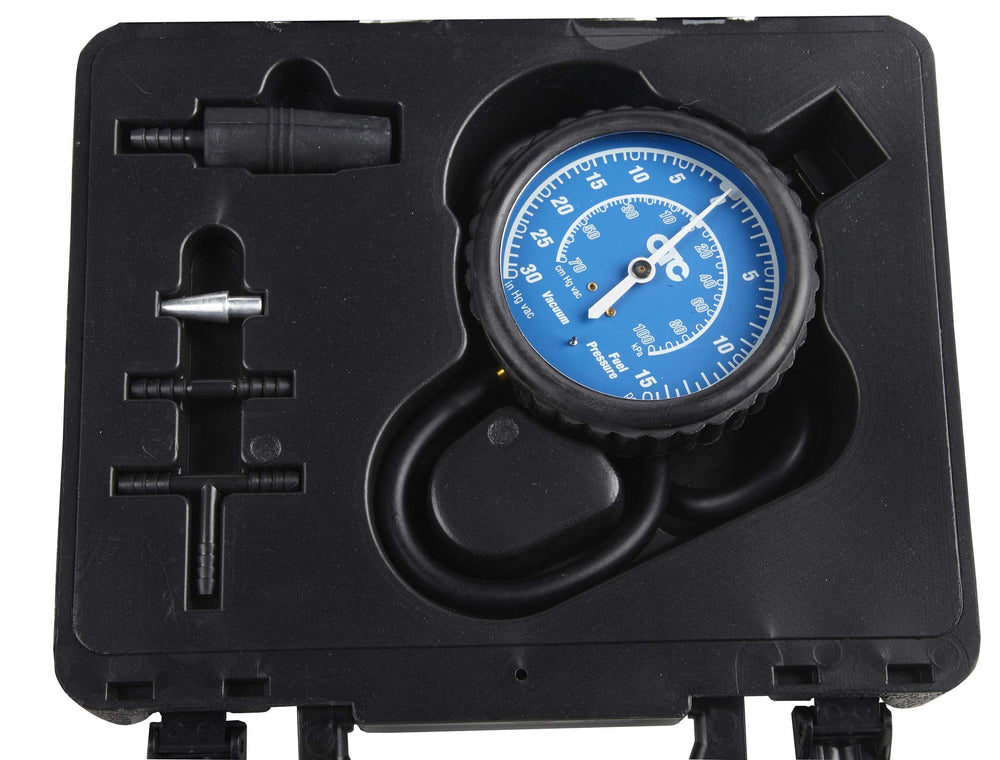 OTC 5613 gauge closeup dial showing clear dual-readings for fast diagnostics