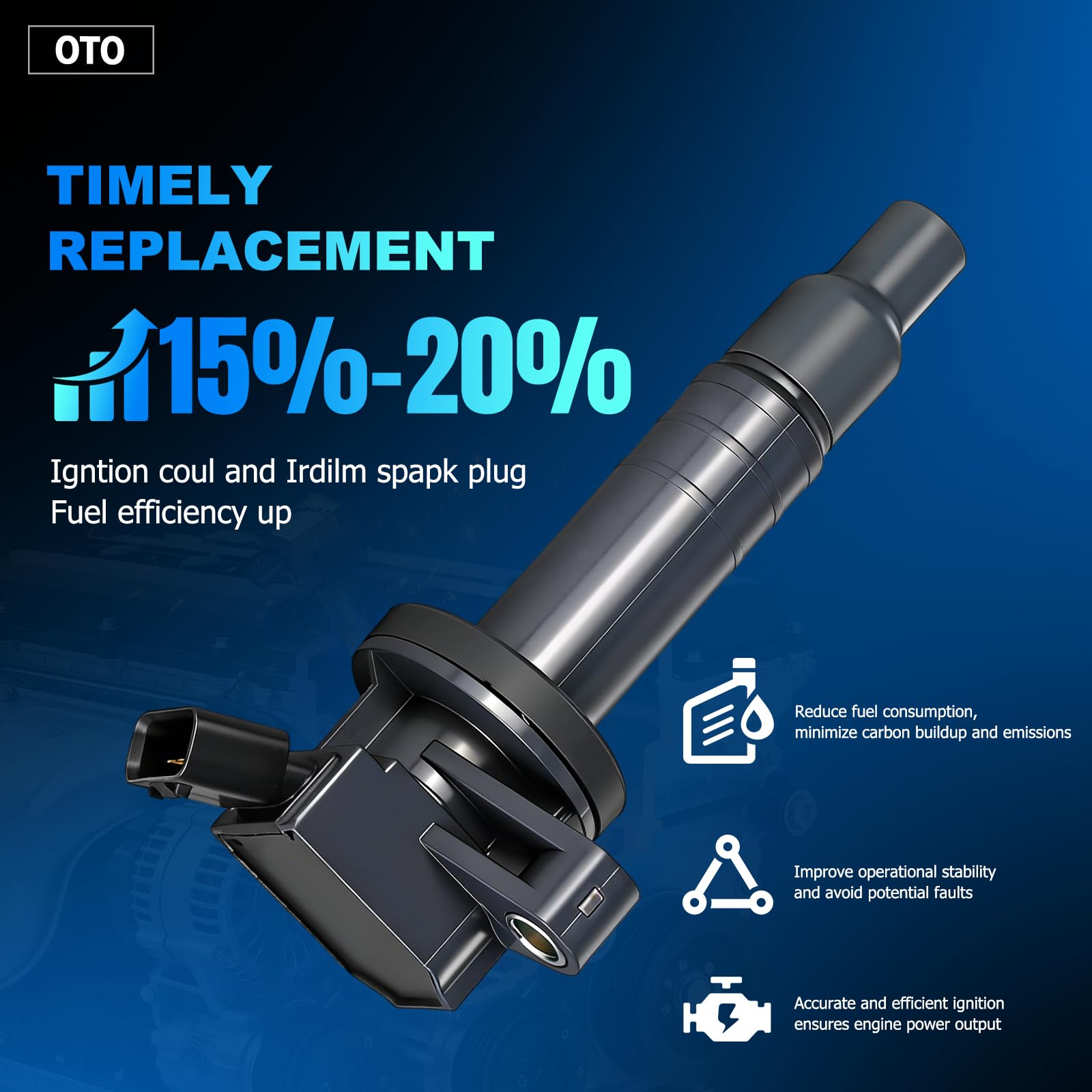 OTO-KAUTOPARTS coil terminal view showing solid electrical contact