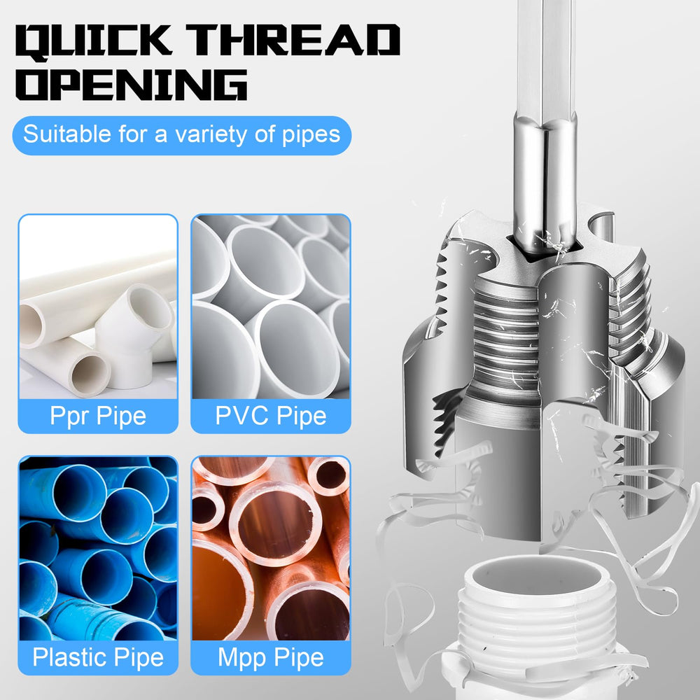 Otoolling finished threaded PVC connection illustrating tight fit and reduced leaks