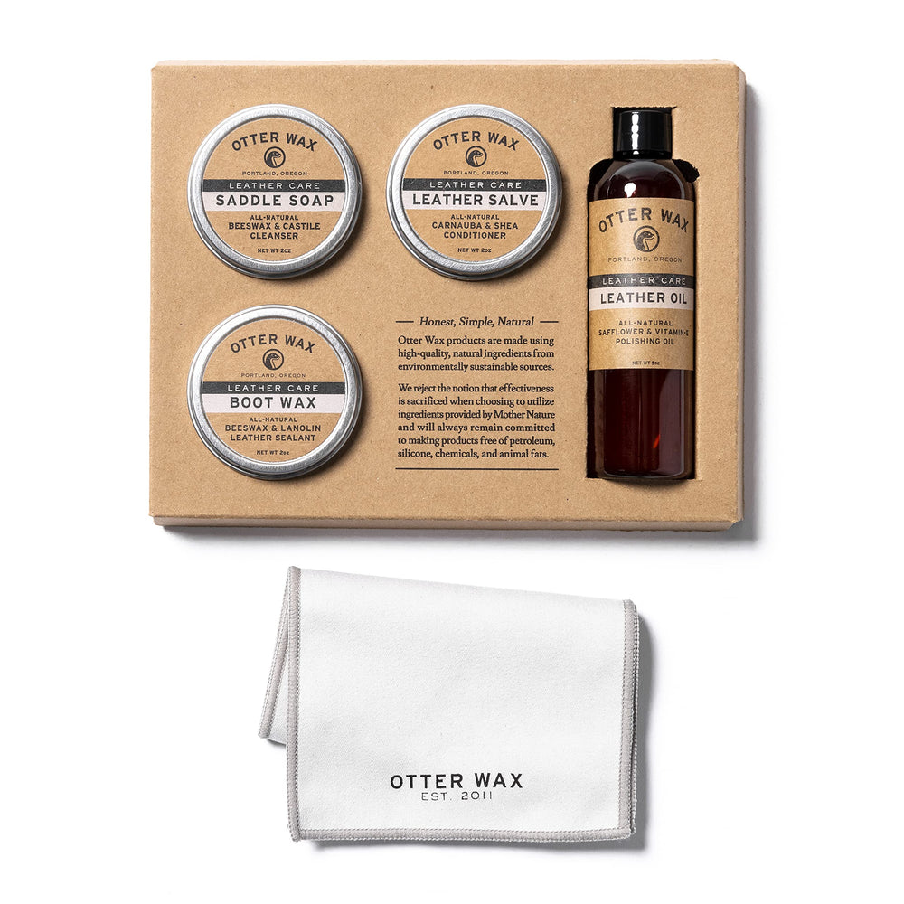 Otter Wax saddle soap open showing texture for effective gentle cleaning