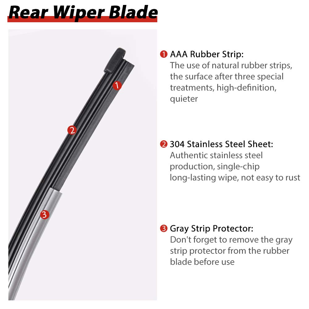 OTUAYAUTO 11-inch blade edge profile showing precise rubber wiping