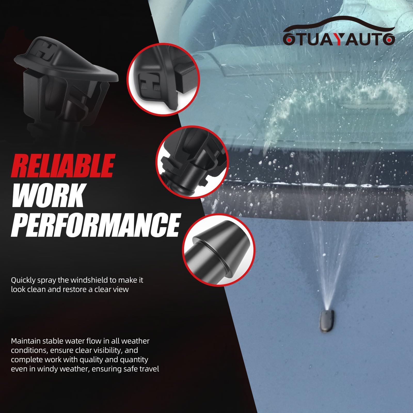 OTUAYAUTO hose connector detail showing secure push-fit for reliable, leak-free connection