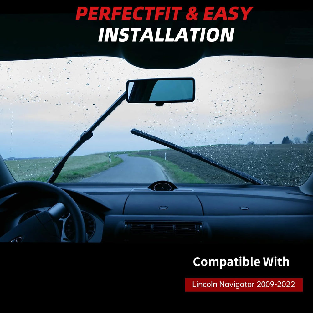 OTUAYAUTO blade wiping windshield in rain showing improved visibility benefit