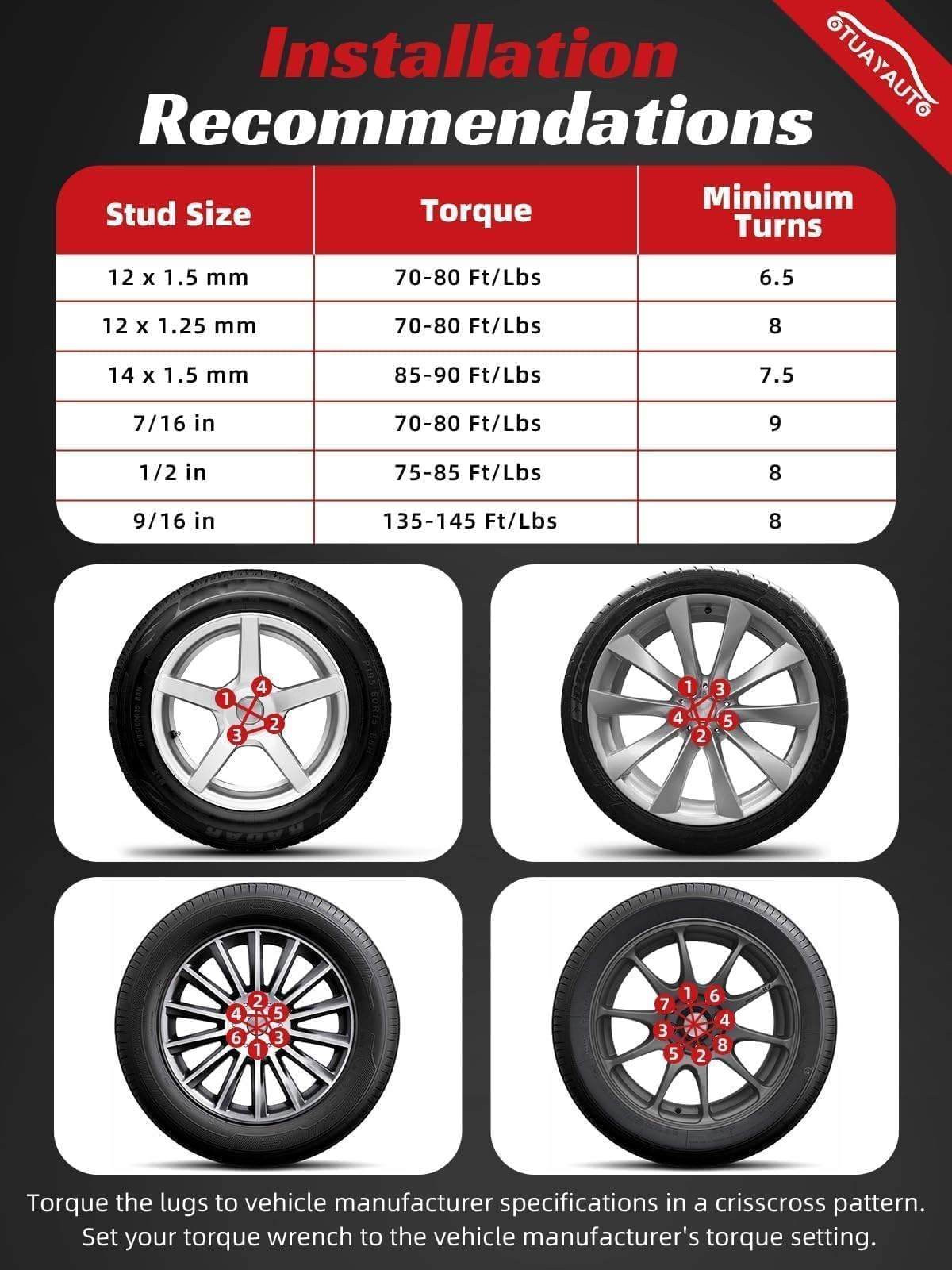 OTUAYAUTO lug nut beside ruler showing 35mm height and correct size at a glance