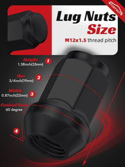 OTUAYAUTO side profile highlighting bulge acorn seat and 60-degree taper for secure fit