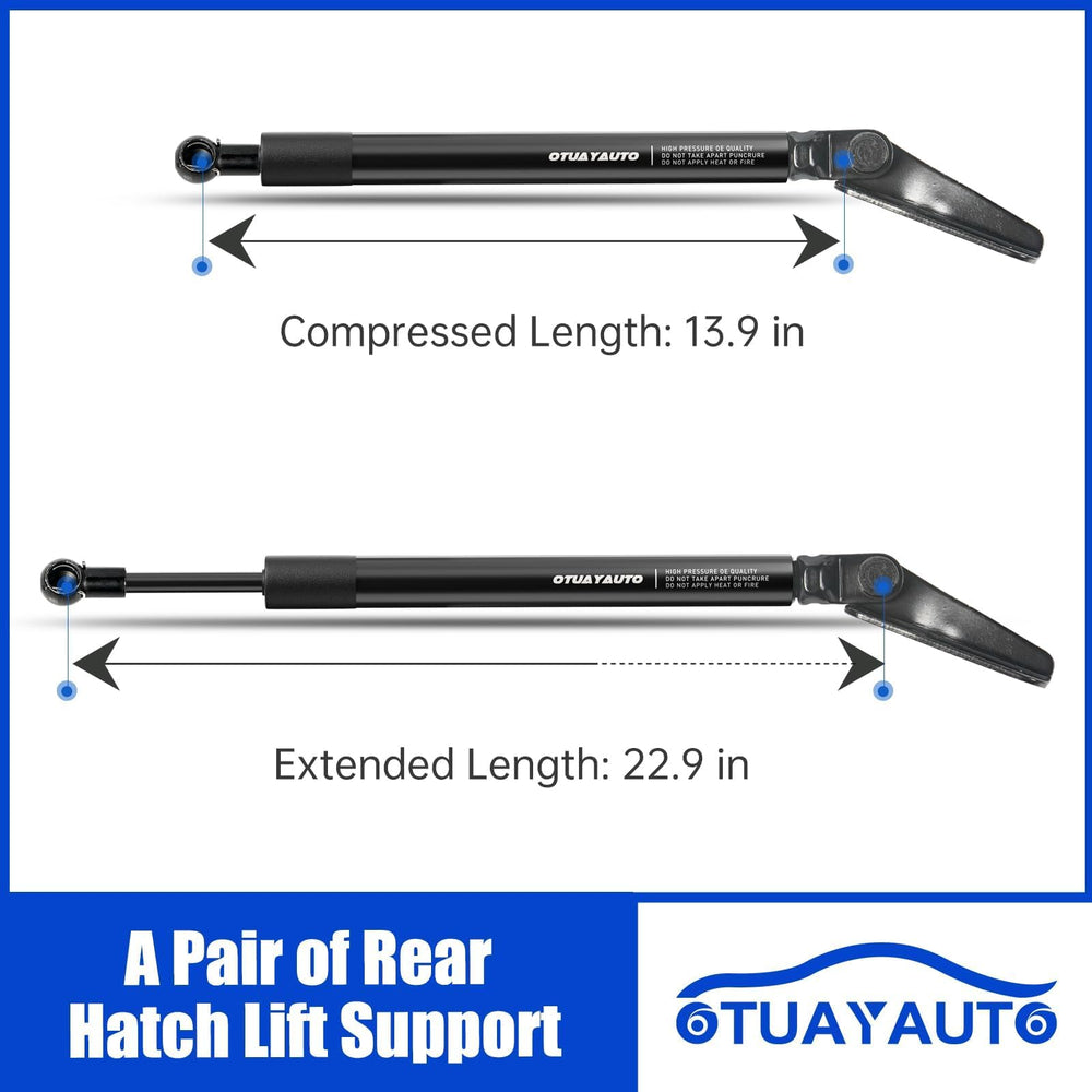 OTUAYAUTO matched left and right struts mounted showing balanced lift benefit