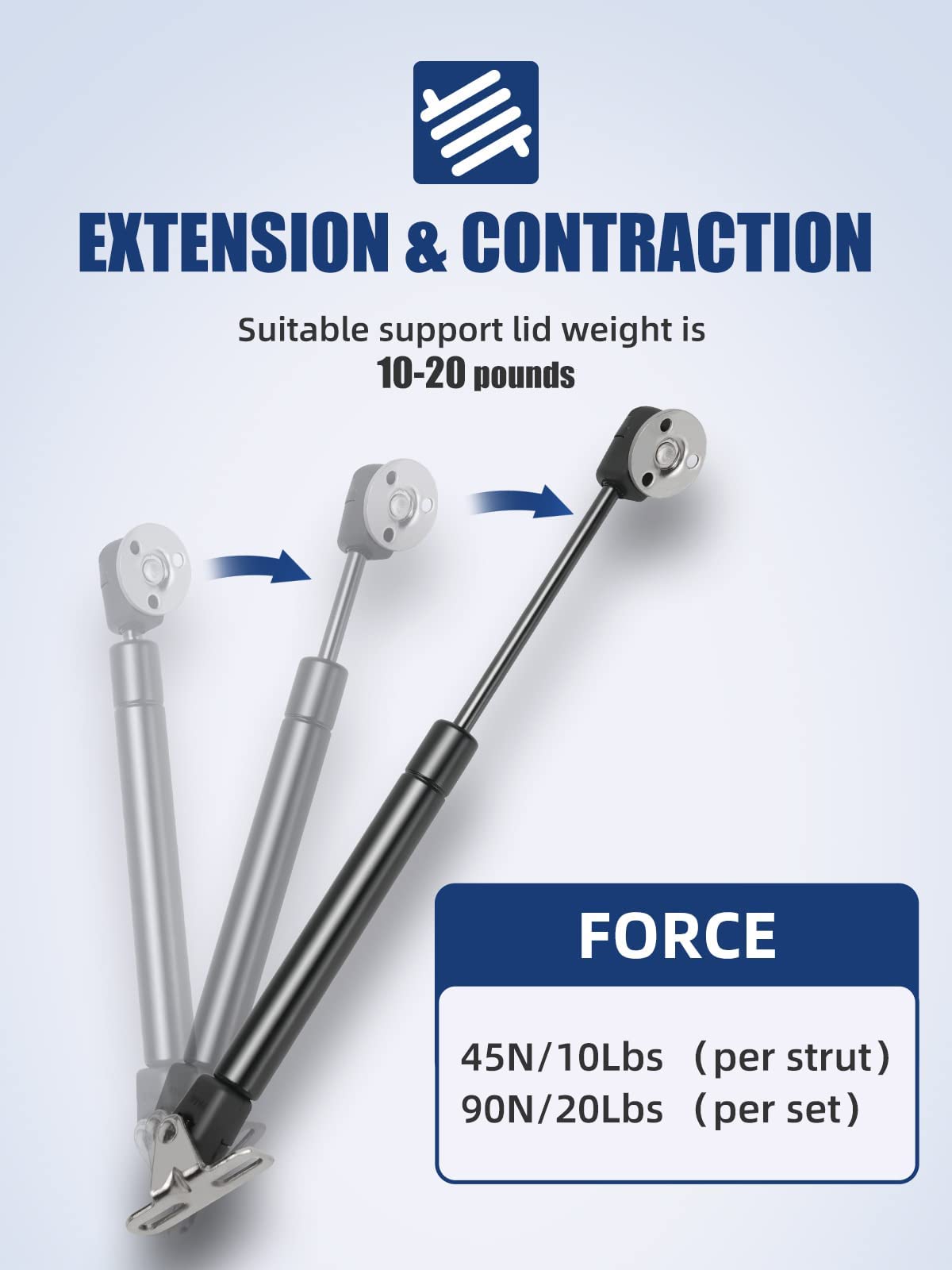 OTUAYAUTO strut next to hand and ruler for clear size and scale reference