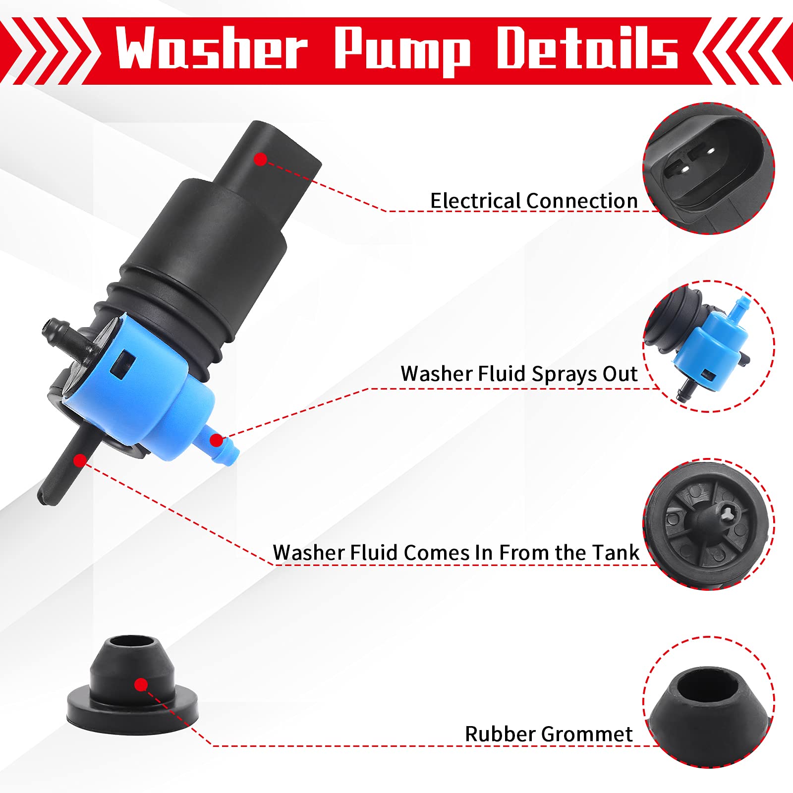 OTUAYAUTO close-up of pump outlet where hose secures for steady pressure