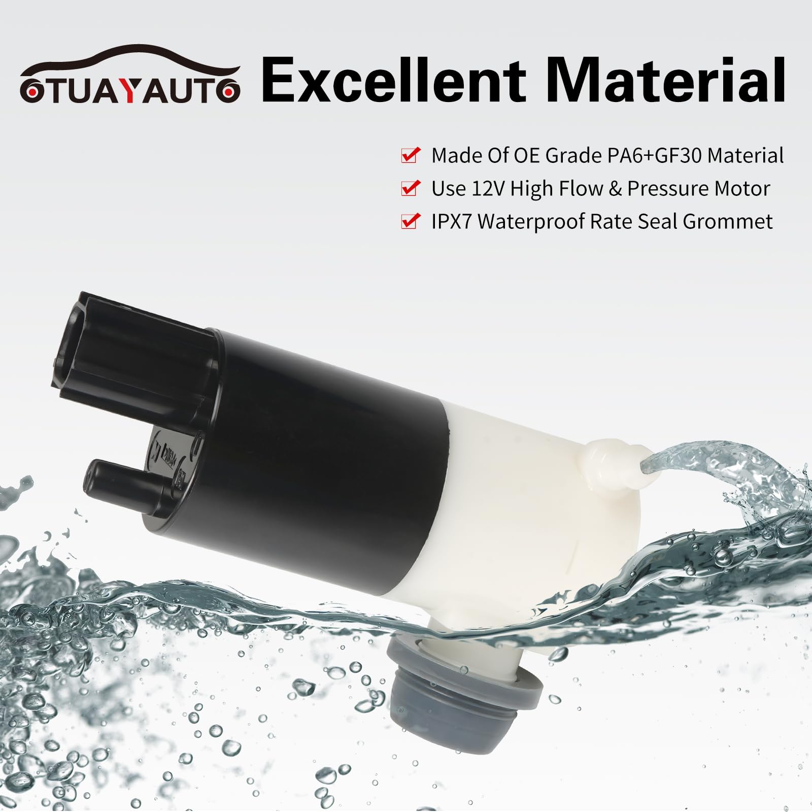 OTUAYAUTO pump installed in reservoir illustrating restored washer function